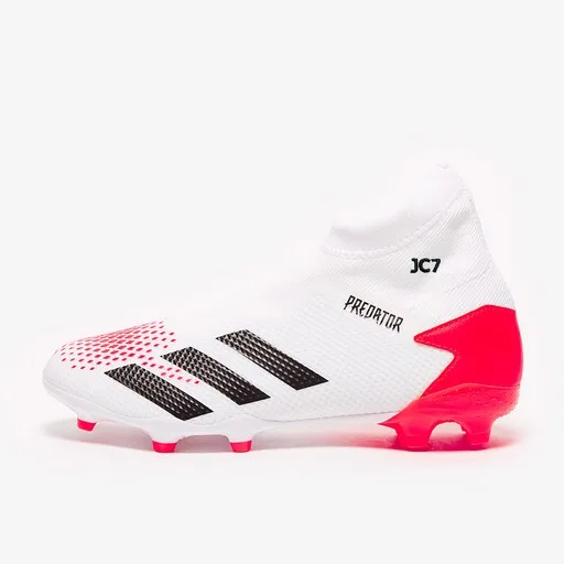 adidas Predator 20.3 Laceless FG - White/Core Black/Pop - Image 8