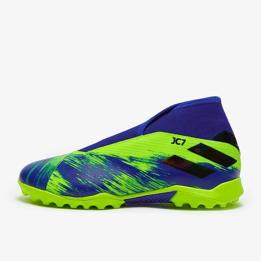 adidas Nemeziz 19.3 Laceless TF - Signal Green/Core Black/Royal Blue - Image 8