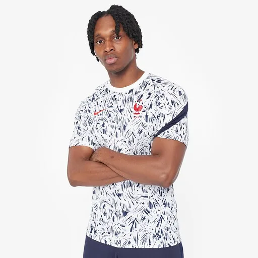 Nike France 2020 Breathe Top SS PM - White/Blackened Blue/University Red
